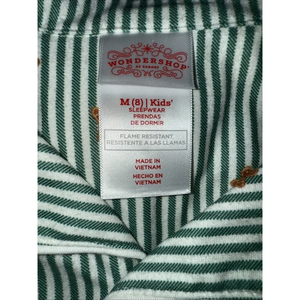 Kids Size‎ 8 holiday Christmas pajamas Set Gingerbread Wondershop